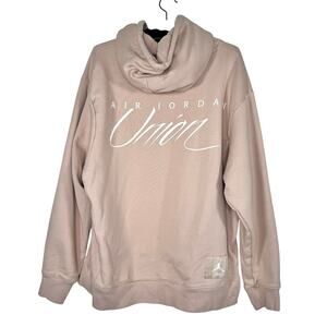 Jordan X Union Heavyweight Pullover Fleece Drawstring Hoodie Sweater XL